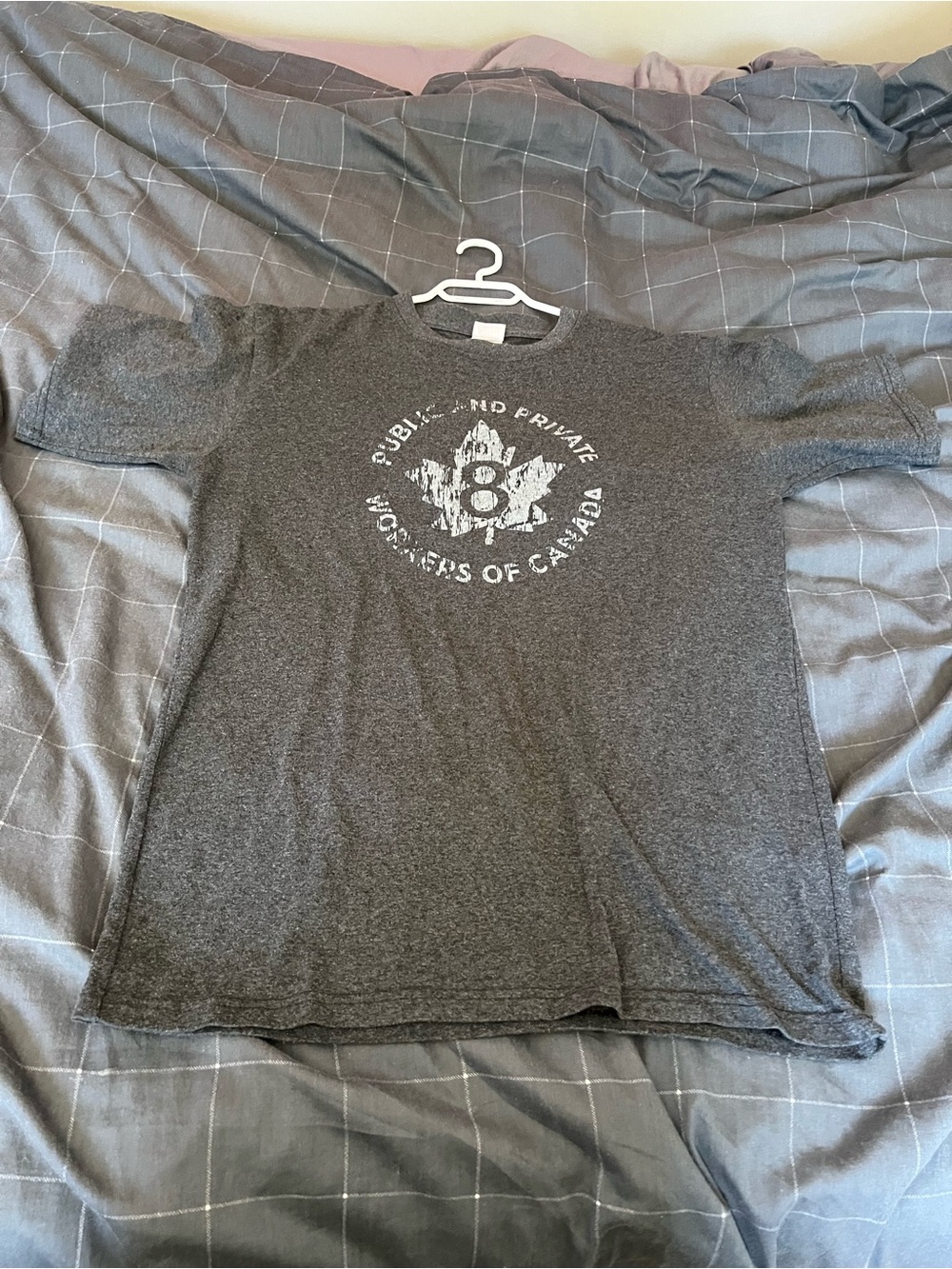 PPWC Public & Private Workers of Canada Graphic T-Shirt Gray Size Large - Picture 3 of 7
